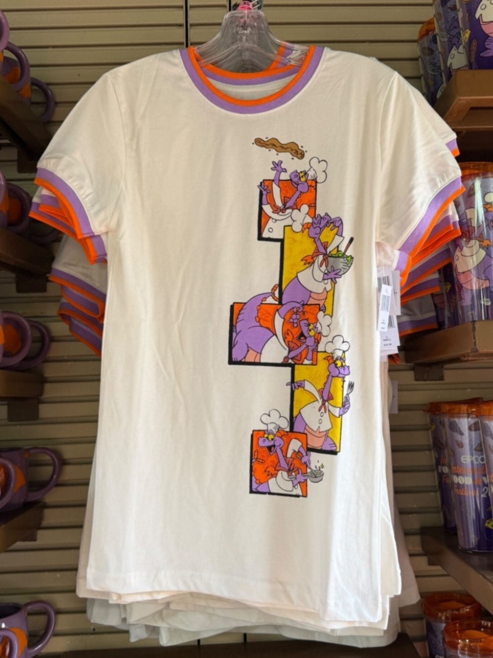 Men’s EPCOT 2025 Food & Wine Figment Short Sleeve T-Shirt - Size L - NWT